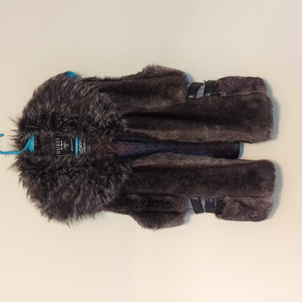 EUC Guess Faux Fur Vest XL